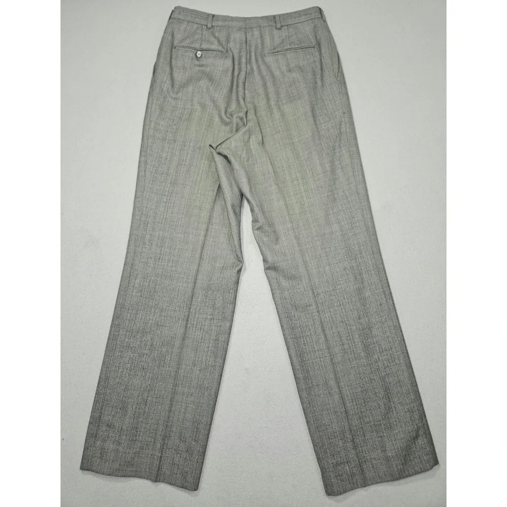 VTG Nino Cerruti Rue Royale Wool 2pc Suit Grey Pleated Sz 40R/39x31